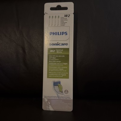 Philips Sonicare W2 Optimal White 4 Replacement Heads Brushsync New