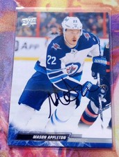 Mason Appleton Signed Upper Deck Hockey Card Winnapeg Jets