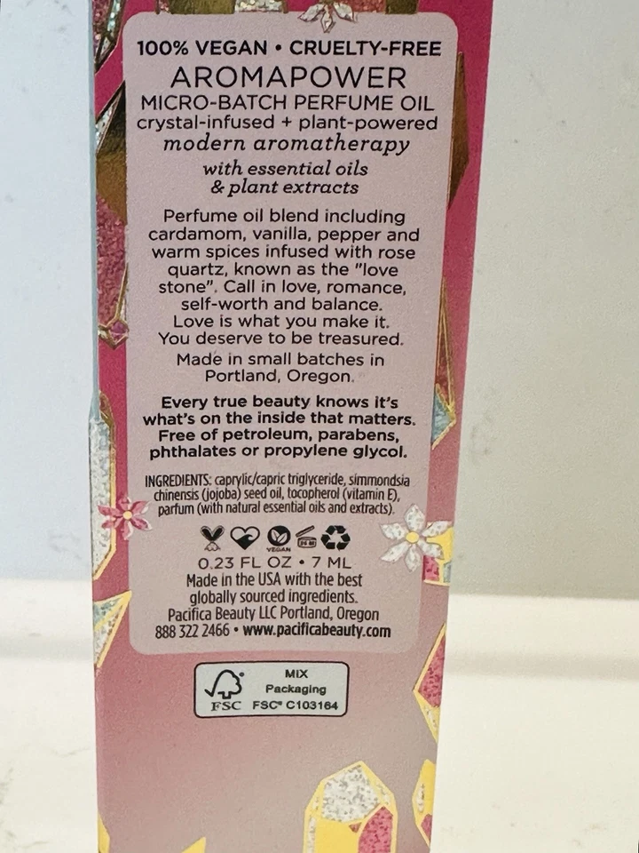 ⭐️ Парфюмерное масло PACIFICA Aromapower ЗАХВАТЫВАЮЩЕЕ ДЫХАНИЕ микро партия роллер 0,23 унции - Изображение 4 из 4