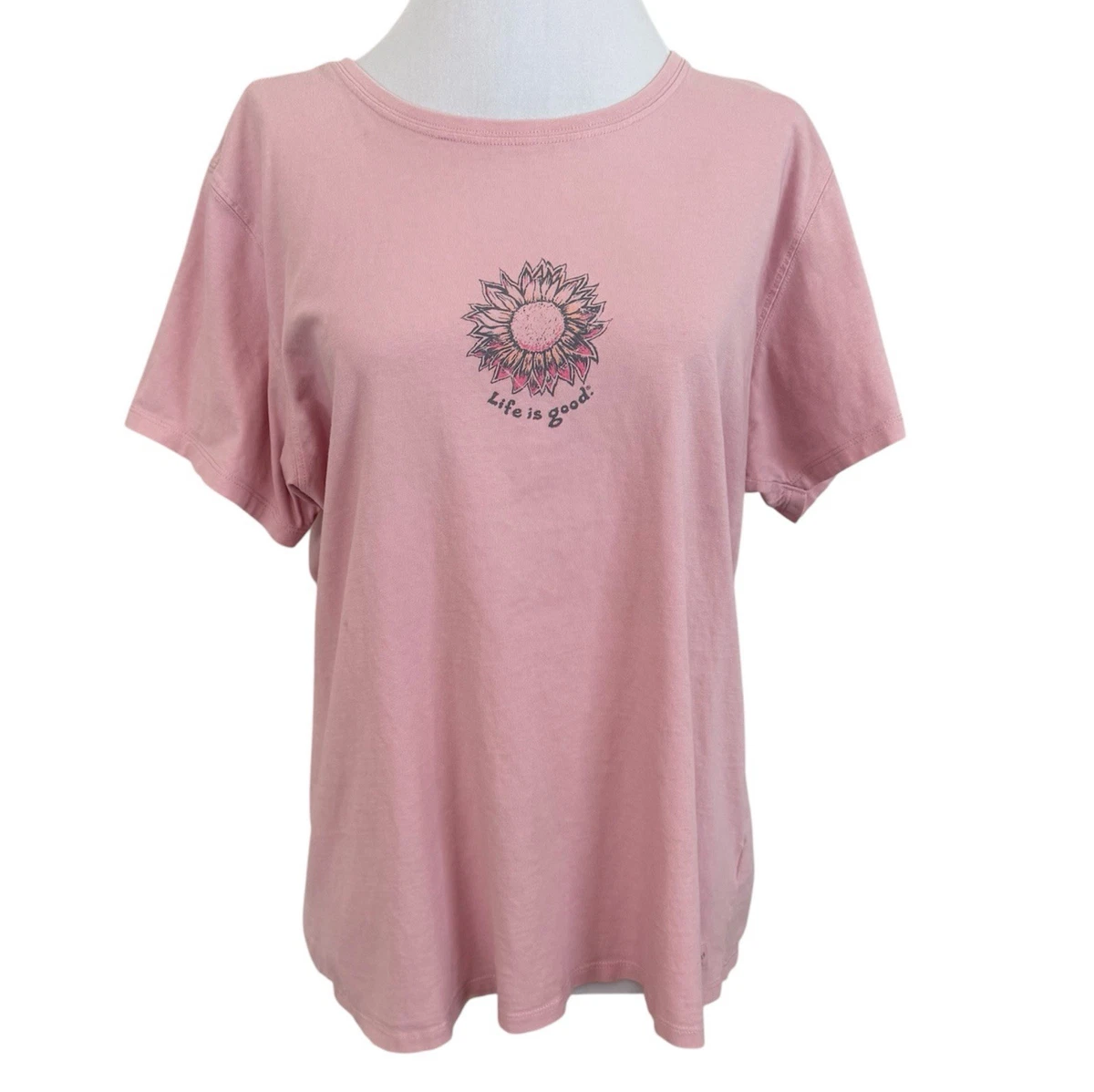 T-shirt Life Is Good Crusher - Femme - Olive Floral Garden - Artsy - XXL