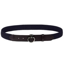 Cavalleria Toscana Damen Gummizug G&uuml;rtel mit CT-Logo Schnalle - Navy - Large
