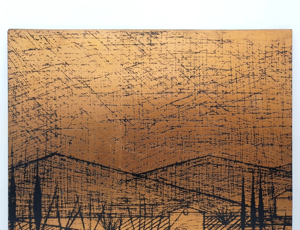 Bernard Buffet - Matrice de gravure en cuivre - Provence perdue - Ca. 1960 - Photo 2/4