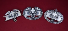 Complete Set of Vietnam War era U.S Army Field/Combat Medic Badges 1/20 Sterling