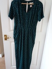 Whitestuff Size 6 Green Navy Jumpsuit