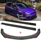 Carbon Front Lip Splitter + Side Skirts For VW Golf MK7 MK7.5 R GTI GTD TSI TDI