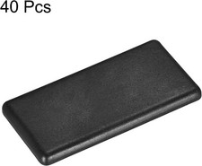 Standard Plastic Rectangle Aluminum Extrusion End Cap Black 40x80mm 40pcs