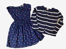 Set Kleid Strickjacke Mädchen blau Gr.128 Topolino H&M Sommer