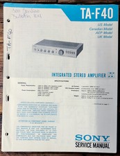 Sony TA-F40 Amplifier Service Manual Original 