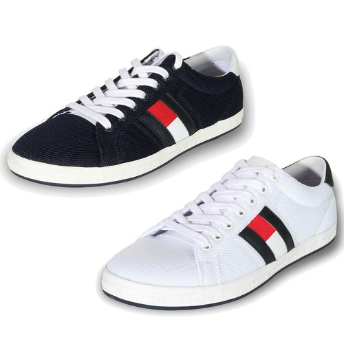 Tommy Hilfiger Herren Sneaker Essential Flag Schuhe Weiss Midnight | eBay hilfiger schuhe herren