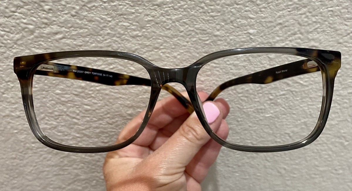 NEW ROBERT MITCHEL unisex rm20202 square eyeglasses in grey tortoise Robert Mitchel Eyeglasses Frames RM 20202 GREY TORTOISE  main image 2