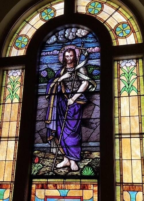 Antique Stained Glass Church Window Set from Catholic Church (12) Windows 1916 - Image 2 of 4