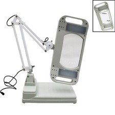 5X Benchtop Magnifier Lamp Magnifying Glass w/LED Light for Reading Working 110V