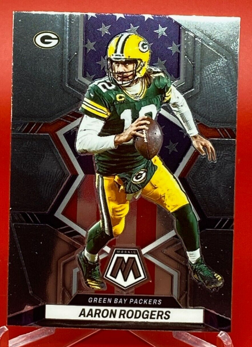 2022 Panini Mosaic Aaron Rodgers #252 National Pride Silver Prizm Packers
