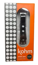 Kohm CP-240L Straight Blade, 5mm Heavy Duty, Wide Jaw Toenail Clippers for Thick