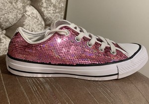 pink sequin converse