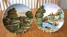 ZWEI ROYAL WORCESTER SAMMLERTAFELN AUS DER SERIE 'ROMANCE OF THE WATERWAYS'