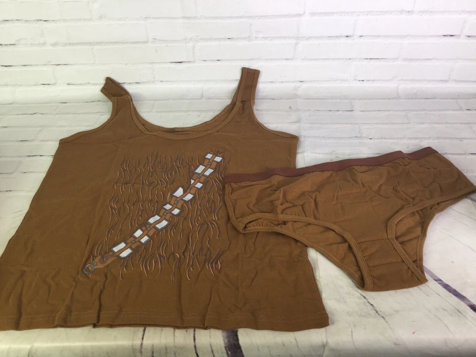 Conjunto de bragas y camiseta sin mangas Underoos Star Wars Chewbacca para mujer junior XL Foto 4 de 4