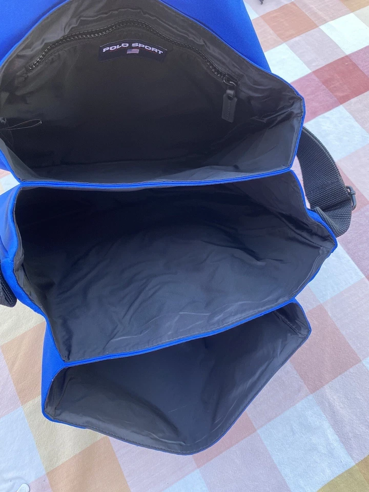 Vtg Polo Sport Messenger Bag Ralph Lauren Blue - Image 4 of 4