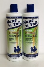 Mane Tail Herbal GRO Olive Oil Keratin Shampoo Conditioner w/ Shea Butter
