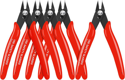 5Pcs Wire Cutters, Micro Flush Cutters with Spring, Wire Cutting Pliers, Wire Sn