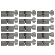 15X Knauf cylinder 80mm 40/40 +75 key cylinder lock door set