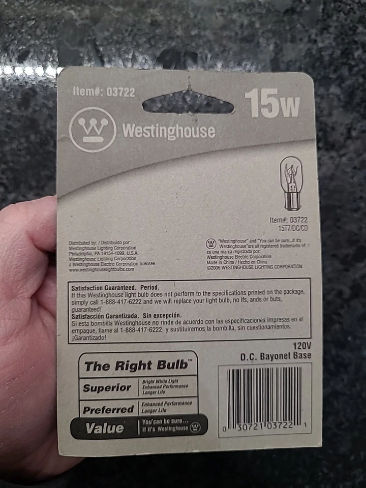 Westinghouse Lighting Corp 15-watt T7 Clear Tubular Bulb - Image 3 of 3