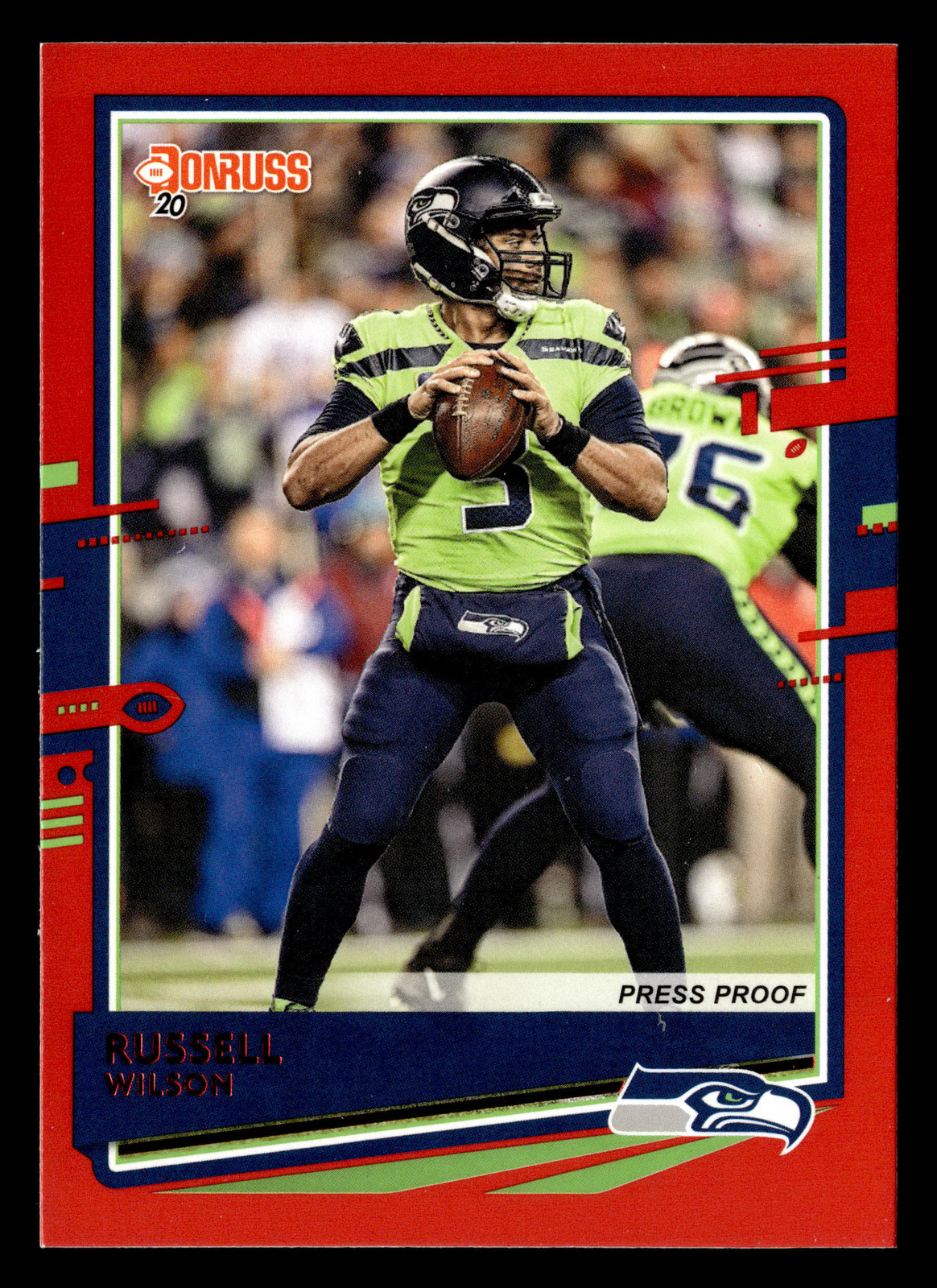 Russell Wilson 2020 Donruss RED PRESS PROOF #222 SEAHAWKS