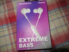 Magnavox Extreme Bass In Ear Earbuds with Microphone Choose Black or White