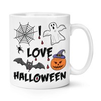 I Love Halloween 284Ml Becher Tasse Gruselig Geist KüRbis Gruselig Scherz Lustig
