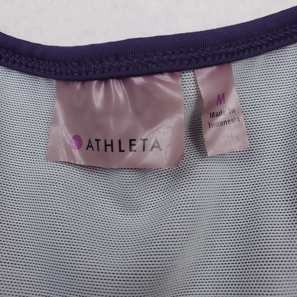 Camiseta sin mangas Athleta para mujer mediana azul púrpura Tinker Night cachemir sujetador incorporado Foto 3 de 4