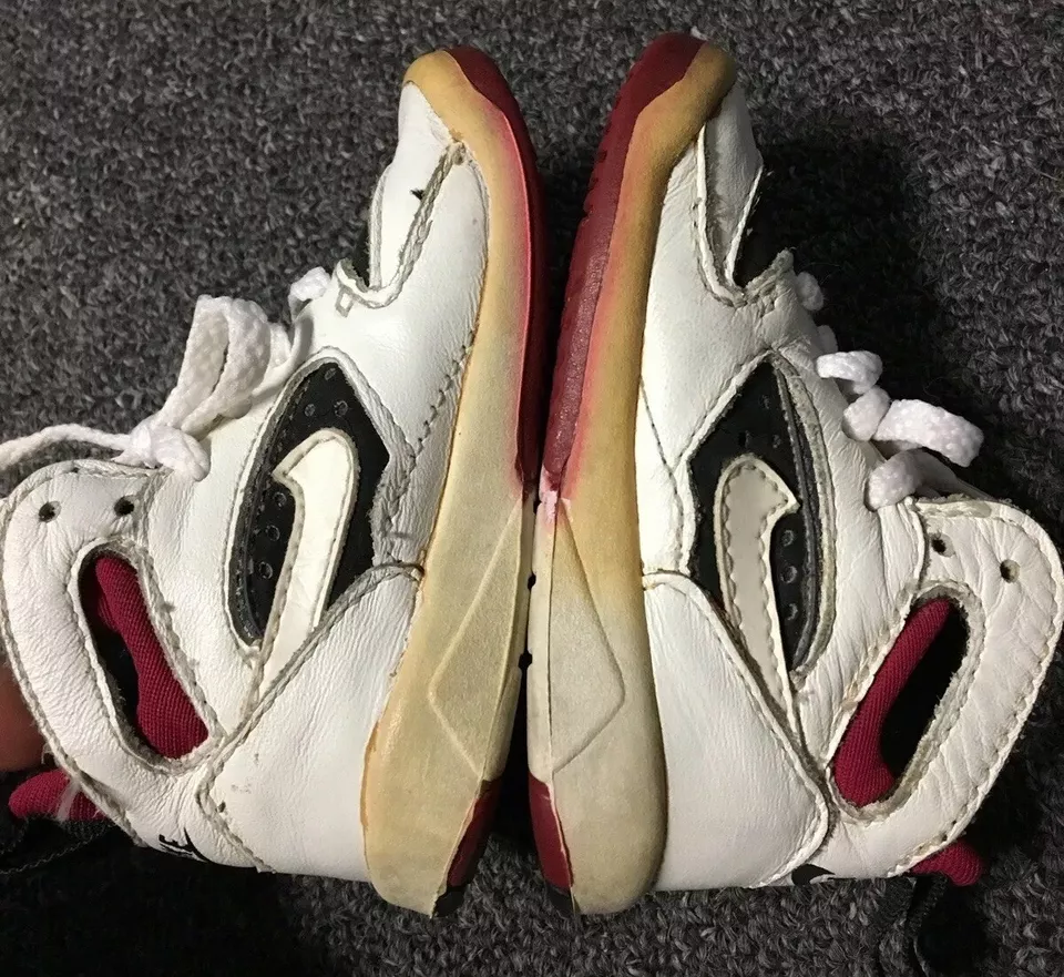 Vtg 1992 NIKE Baby Accel Air Size 4 White Jordan Sport Basketball 90s Bulls - Image 4 of 4