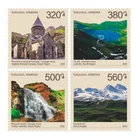 Armenia 2022 MNH** Mi 1302-1305 Sights Church Geghard Lake Sev waterfall Mount