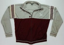 Rare VTG PUMA Spell Out Color Block Full Zip Track Jacket Sweatshirt 80s 90s M
