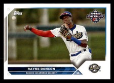 2023 Topps Pro Debut #PD-23 Rayne Doncon Card Rancho Cucamonga Quakes
