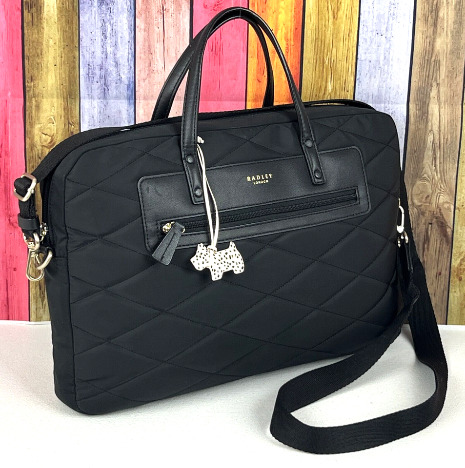 Radley Charleston Large Black Briefcase Laptop Bag Shoulder Bag Work