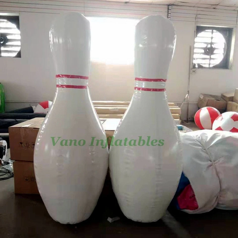 2 piezas Prendedores de bolos inflables de PVC comerciales Botella de bolos humana Skittle 6 pies Foto 3 de 4