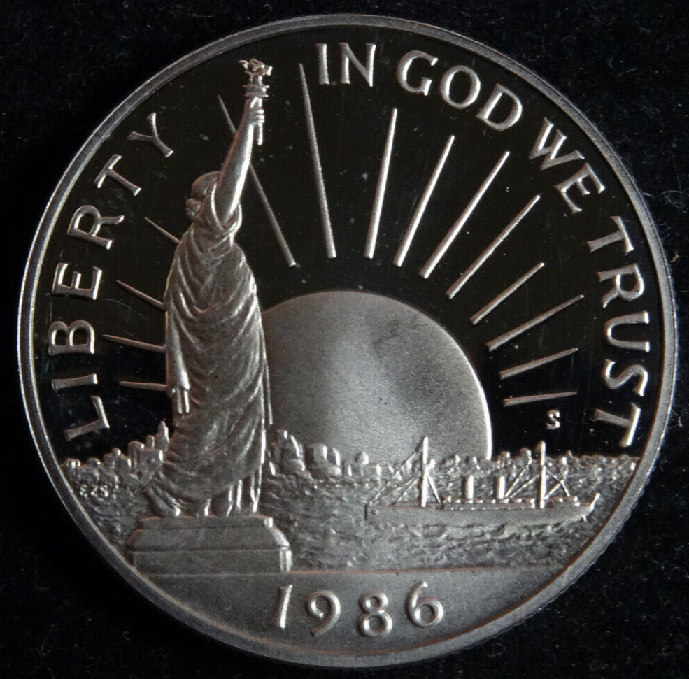 1986-S Statue of Liberty Proof Half Dollar US Mint Coin 50C