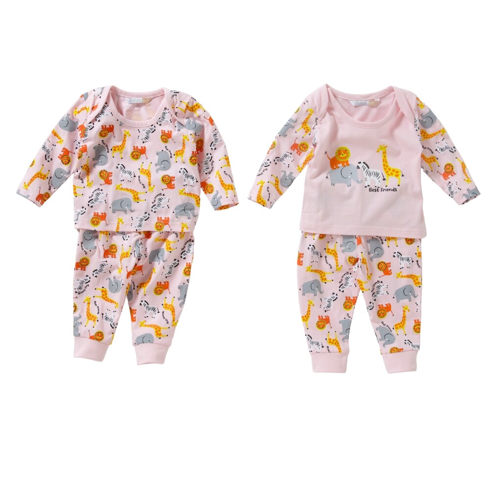 Pajamas Sets Christmas Pajamas Bambi Pajamas Baby Girls Long Pyjamas PJs  Nightwear Cotton Kitten Chick Elephant