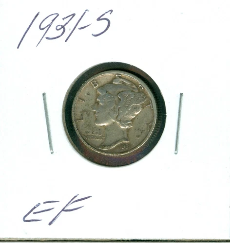 1931 S MERCURY DIME XF RARE KEY DATE SHIPPING IS 99 CENTS