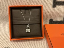 Hermes Constance Pendant Diamond Necklace White Gold Certification  Receipt 