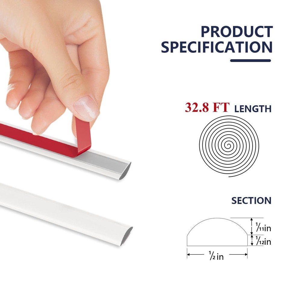 32.8 FT Peel and Stick Trim，Window Trim Molding SelfAdhesive，Tile Edge