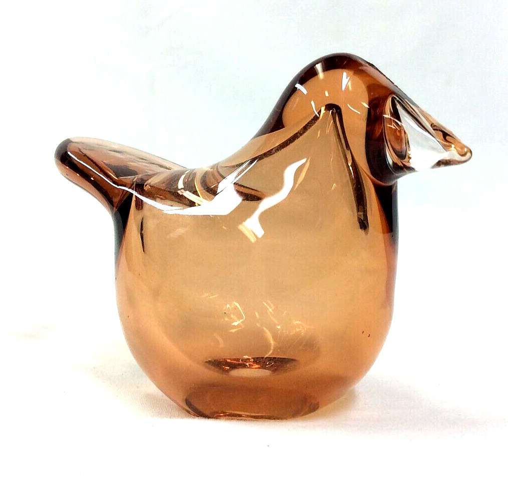 OIVA TOIKKA Flycatcher Art Glass Bird ~ Nuutajarvi Notsjo Iittala