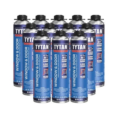 Window & Door Foam Sealant, High R-Value for Superior Insulation (12x24 oz)