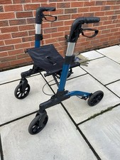 Alerta 4-Wheel Rollator Walker Brakes Seat Foldaway Mobility Aid