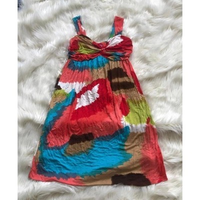 Nordstrom maternity dress maternal America made USA Rayon Aztec Tropical Vacay