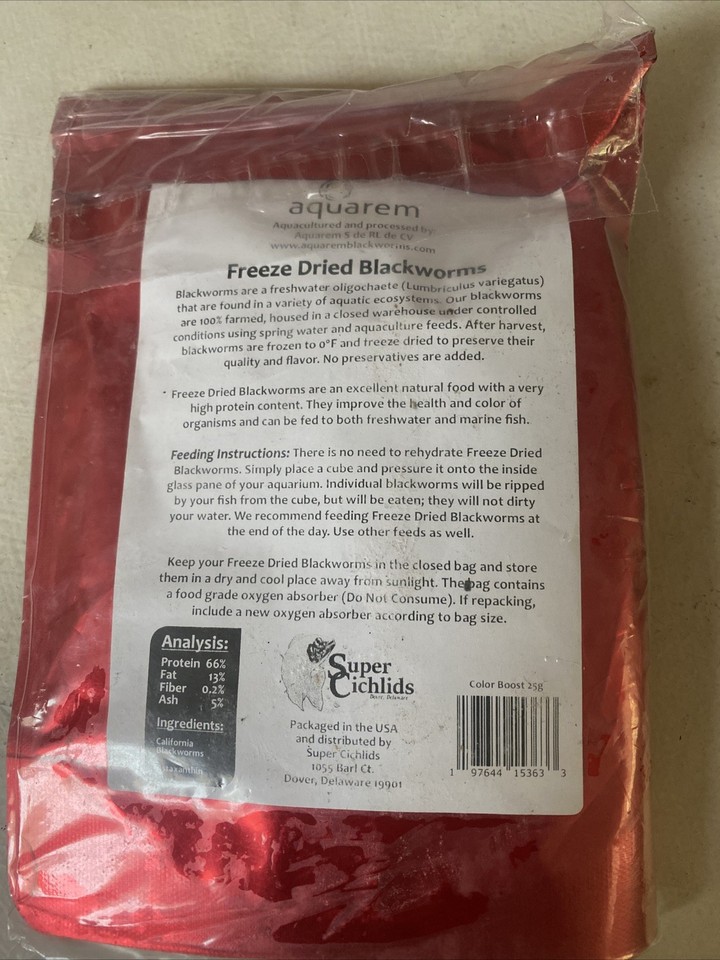Freeze Dried Black Worms With Color Boost- High Protein Food For ...