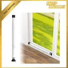 Sliding Door Security Bar, Adjustable, Steel, 17-50 Inches, Child Safety Window