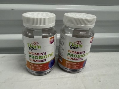 Lot of 2 Flora Glow Women s Probiotic Gummies 5 Billion CFU 60 Count Each NEW