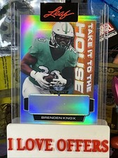 2021 LEAF VALIANT 1/1 BRENDEN KNOX ROOKIE REFRACTOR UNSIGNED PROOF TAKE TO HOUSE