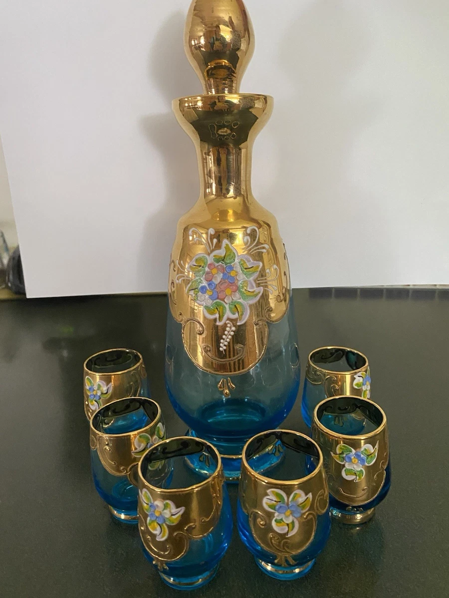 Blue Collectible Decanters 1900-1919 Time Period Manufactured for